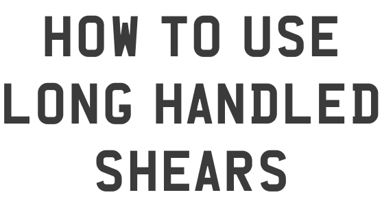 How to Use Long Handled Shears